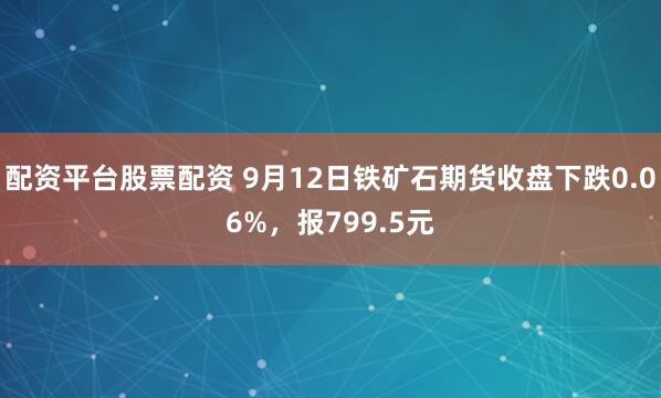 配资平台股票配资 9月12日铁矿石期货收盘下跌0.06%，报799.5元